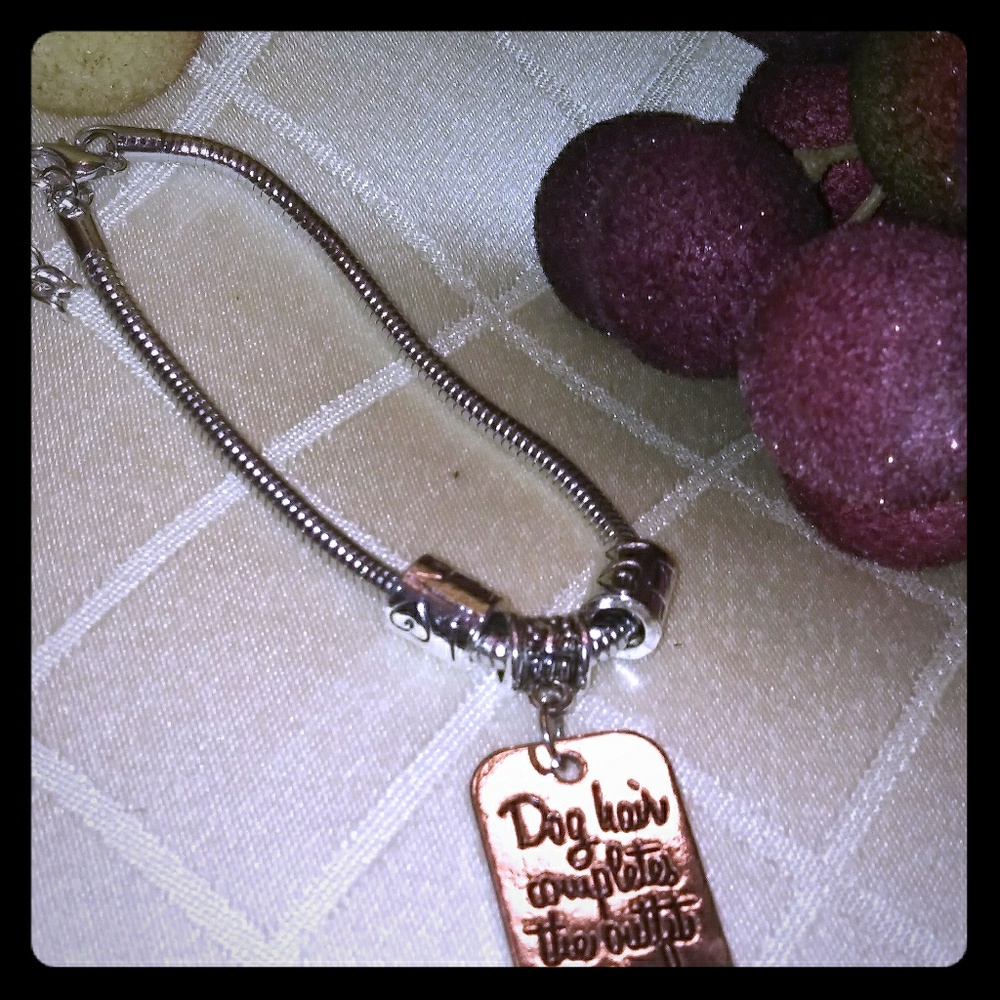 Silvertone Dog Hair Completes the Outfit bracelet